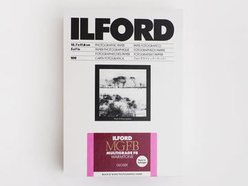 MGFB Warmtone Glossy<br> 5x7นิ้ว (100 แผ่น)<br> Ilford Multigrade FB